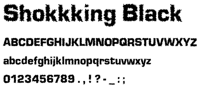 Shokkking Black font
